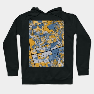 Markham Map Pattern in Blue & Gold Hoodie